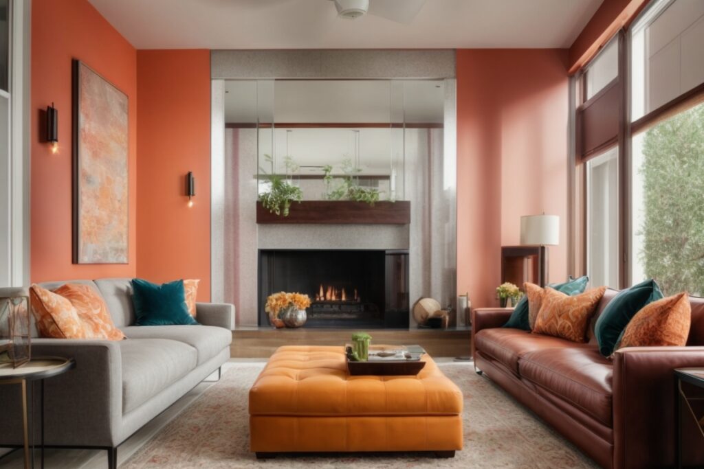 Houston home interior with vibrant furnishings and fade prevention window film