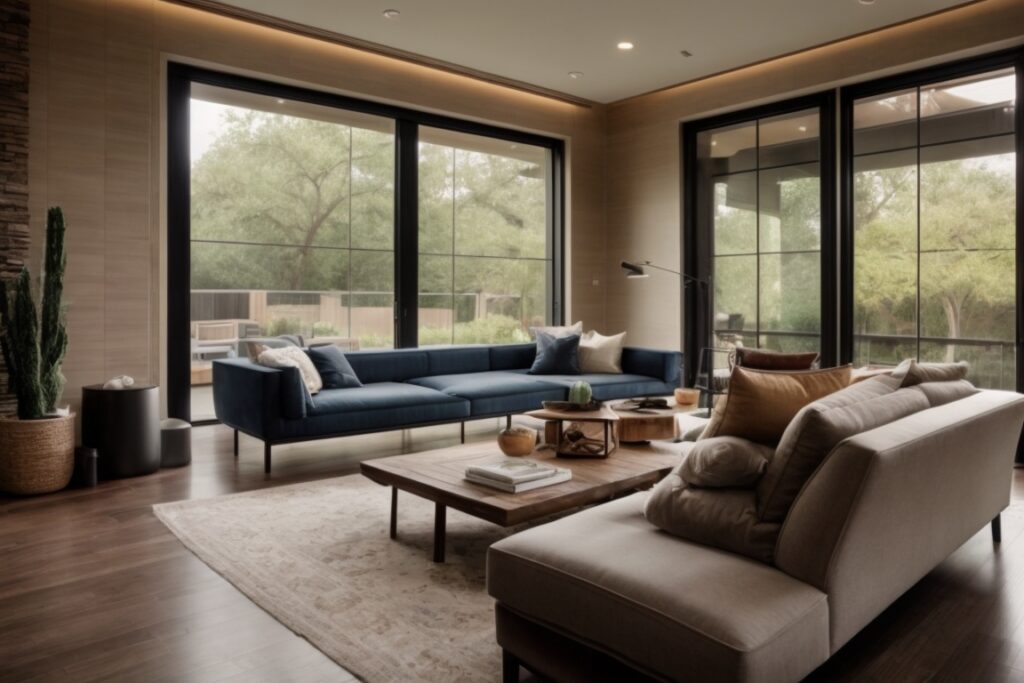 Houston home with solar window film, energy-saving and furniture protection