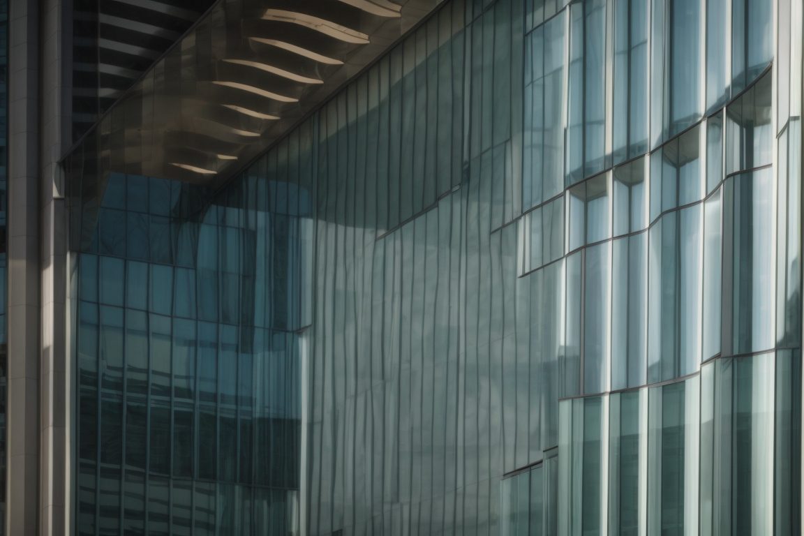 Houston office building with sunlight filtering through commercial window film