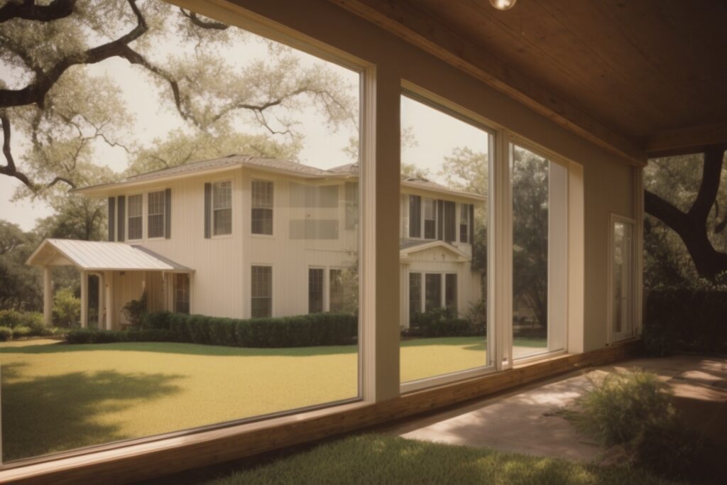Houston home with inefficient windows against the Texas sun