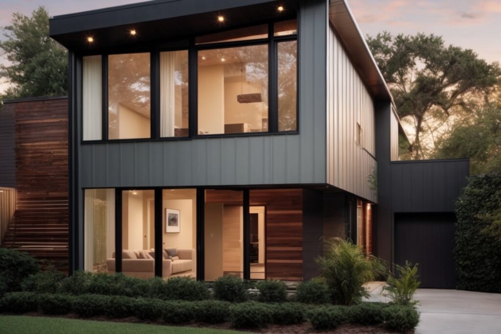 Houston home exterior with energy-efficient window film